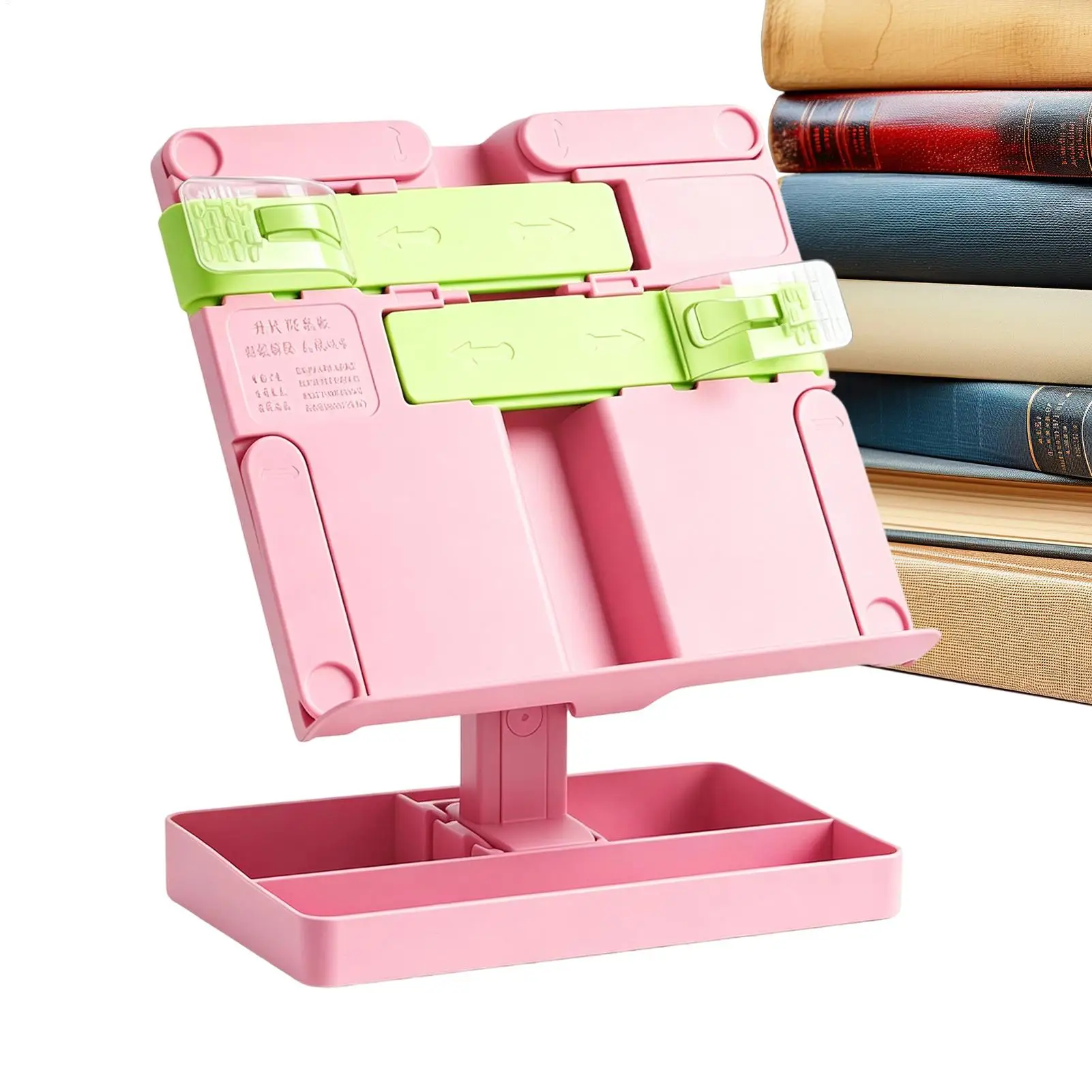 Reading Stand Adjustable Rotatable Reading Bookshelf Portable  Multifunctional Document Holder Lifting Book Support Stand