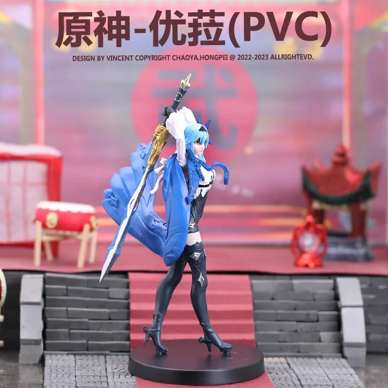 17cm genshin impacto eula anime figura de ação brinquedos mangá ornamento periférico estatuetas pvc modelo colecionável brinquedos boneca presente