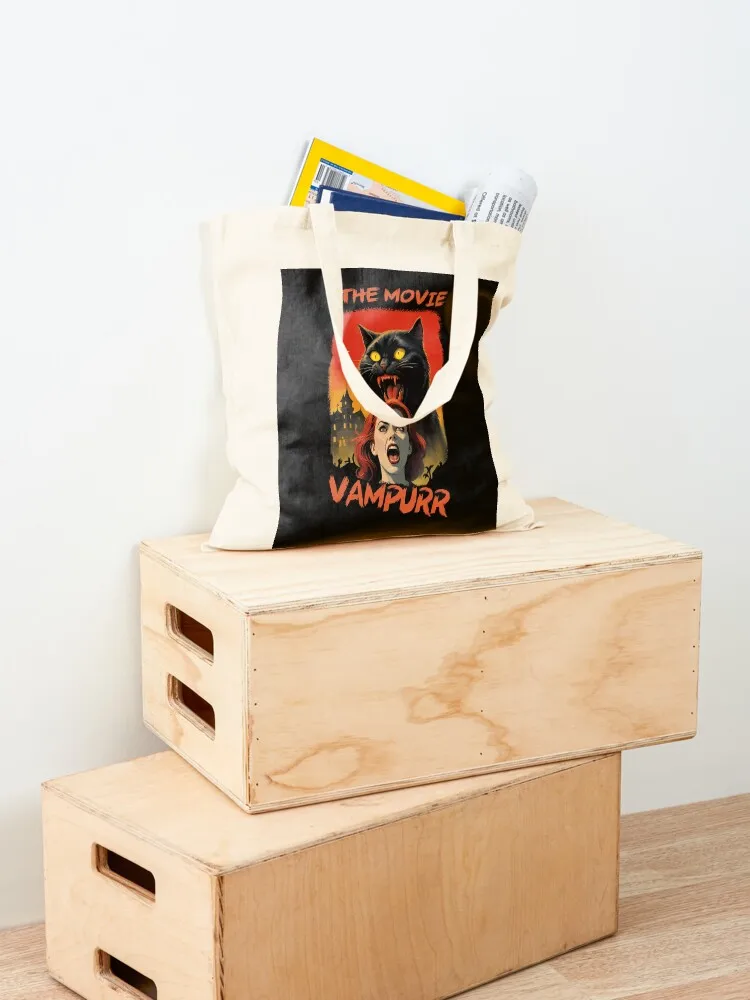 Vampurr The Movie Vampurr black cat Tote Bag shopping bags foldable the tote bag eco pack custom bags