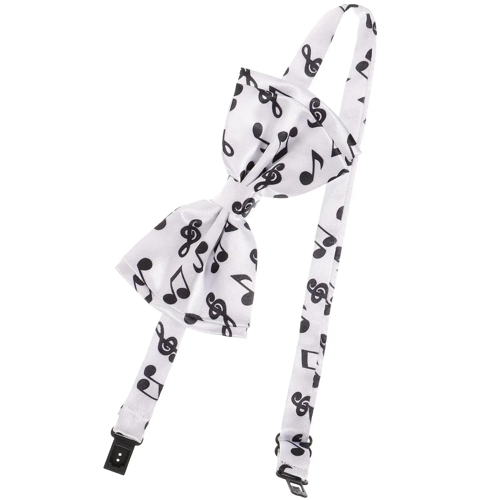 

Musical Note Bow Tie Polyester Dark Ties Child Wedding Formal Bowtie For Men Black White Piano