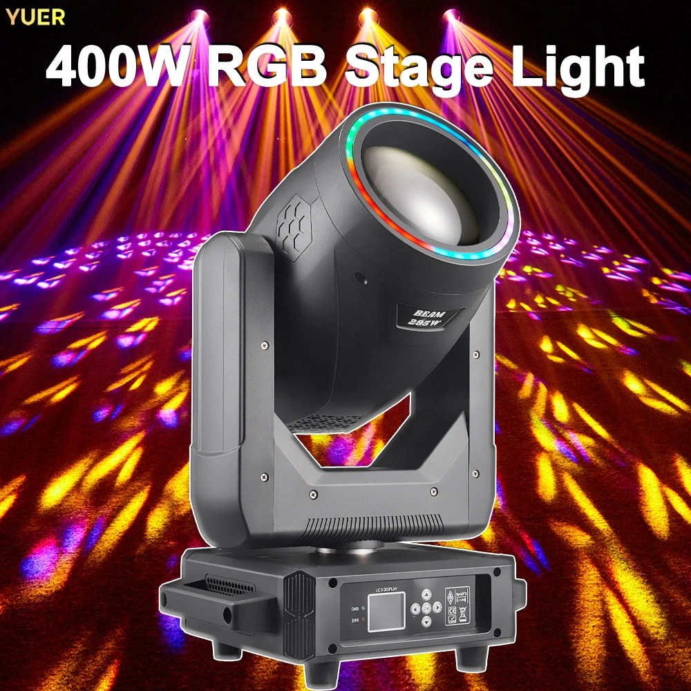 YUER NEW 295 YH 350W LED ضوء المرحلة كامل RGB اللون 360 °   تأثيرات الضباب القوية المنشورية مثالية للحفلات الموسيقية وحفلات الزفاف والنوادي الليلية