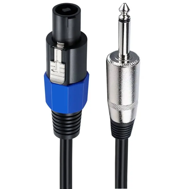 Reliable-6.35Mm Plug To Speakon Male Adapter Cable Speakon To 1/4 Inch Speaker Cable For Guitar Amplifier,6.35Mm Plug To Speakon