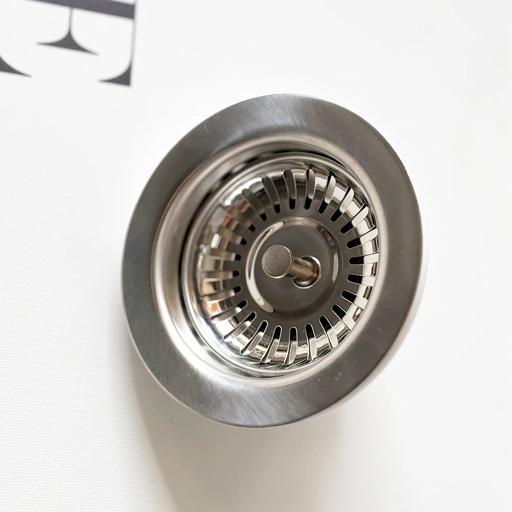 114mm Kitchen Sink Drain Strainer Plug Silver Nickel Basin Basket Filter 304SS Durable Kitchen Bowl Kit Accessory Replacement