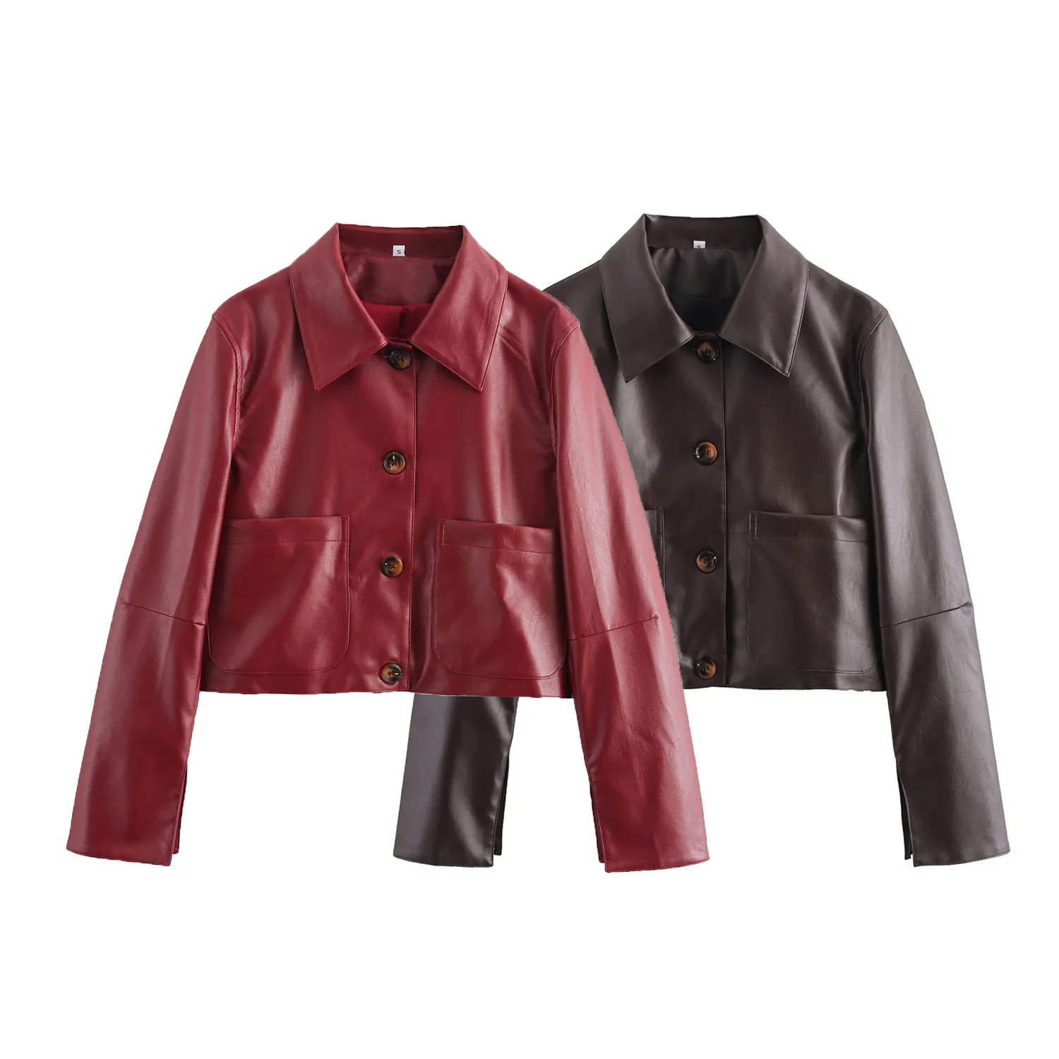 

Spring/Summer New Women's Leather Jacket Loose Commuter Short PU Leather Jacket