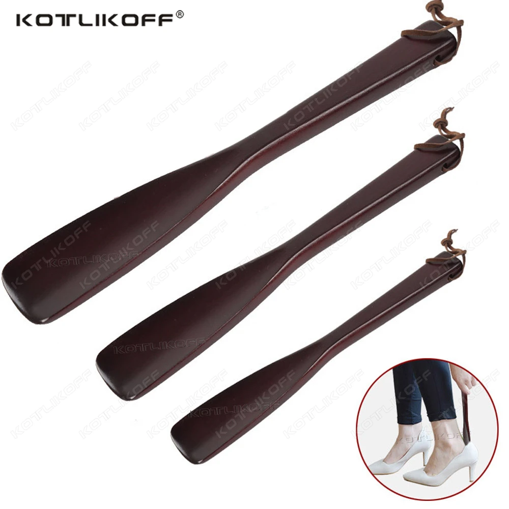 KOTLIKOFF 25/40/54CM Massivholz Premium Schuhabzieher Griff Schuhlöffel Komfortgriff Lange Schuhlöffel Flexibler Schuhheber