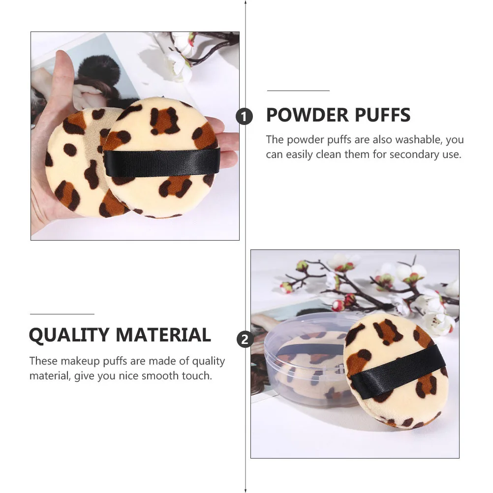 6 stuks grote ronde poeder zachte wasbare bladerdeeg voor gezichtsmake-up kussen crème blozen foundation losse poederdons