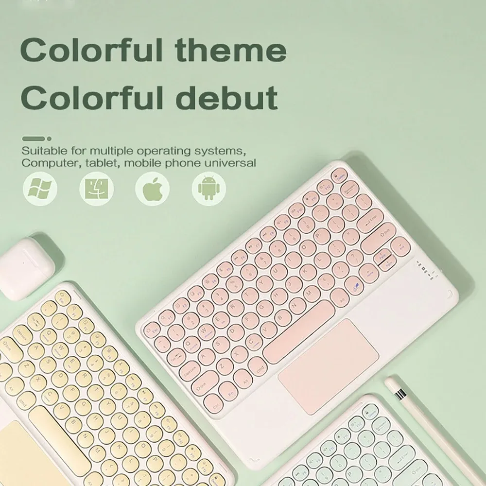 لوحة مفاتيح عالمية تعمل باللمس لهاتف سامسونج جالاكسي تاب S10 FE FE + Plus S9 Ultra لوحة مفاتيح الكمبيوتر اللوحي لـ Tab S8 S7 iPad لوحة مفاتيح بلوتوث #4