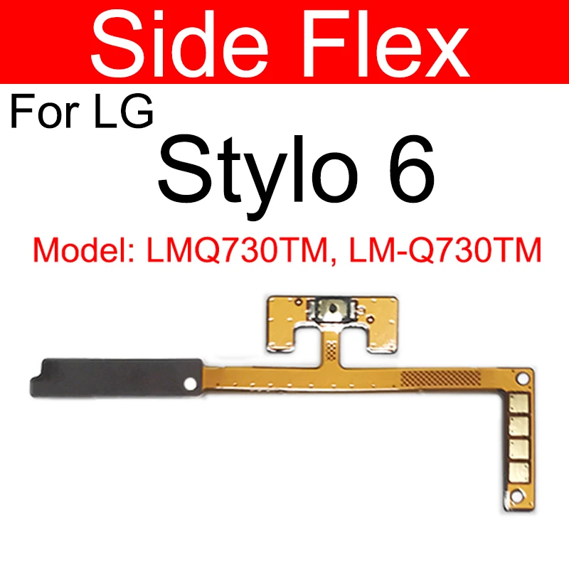 For LG Stylo 6 LMQ730TM Power Volume Side Flex Cable On OFF Key Side Power Volume Buttons Flex Cable Parts