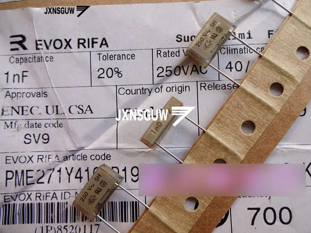 

10PCS NEW Original EVOX RIFA PME271 0.001UF250V P10MM 102/250V Film capacitor PME 271 0.001UF 250VAC 1NF 102