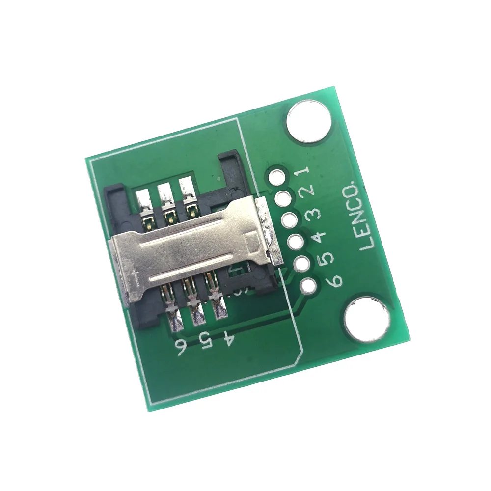 20 Stück 6-Pin Nano MICRO SIM-Kartenadapter-Platine Selbstelastisch 2,54 DIP Test-Schaltkreiskabel-Verbinder PCB Mit Kassetten-Board – Detail 1