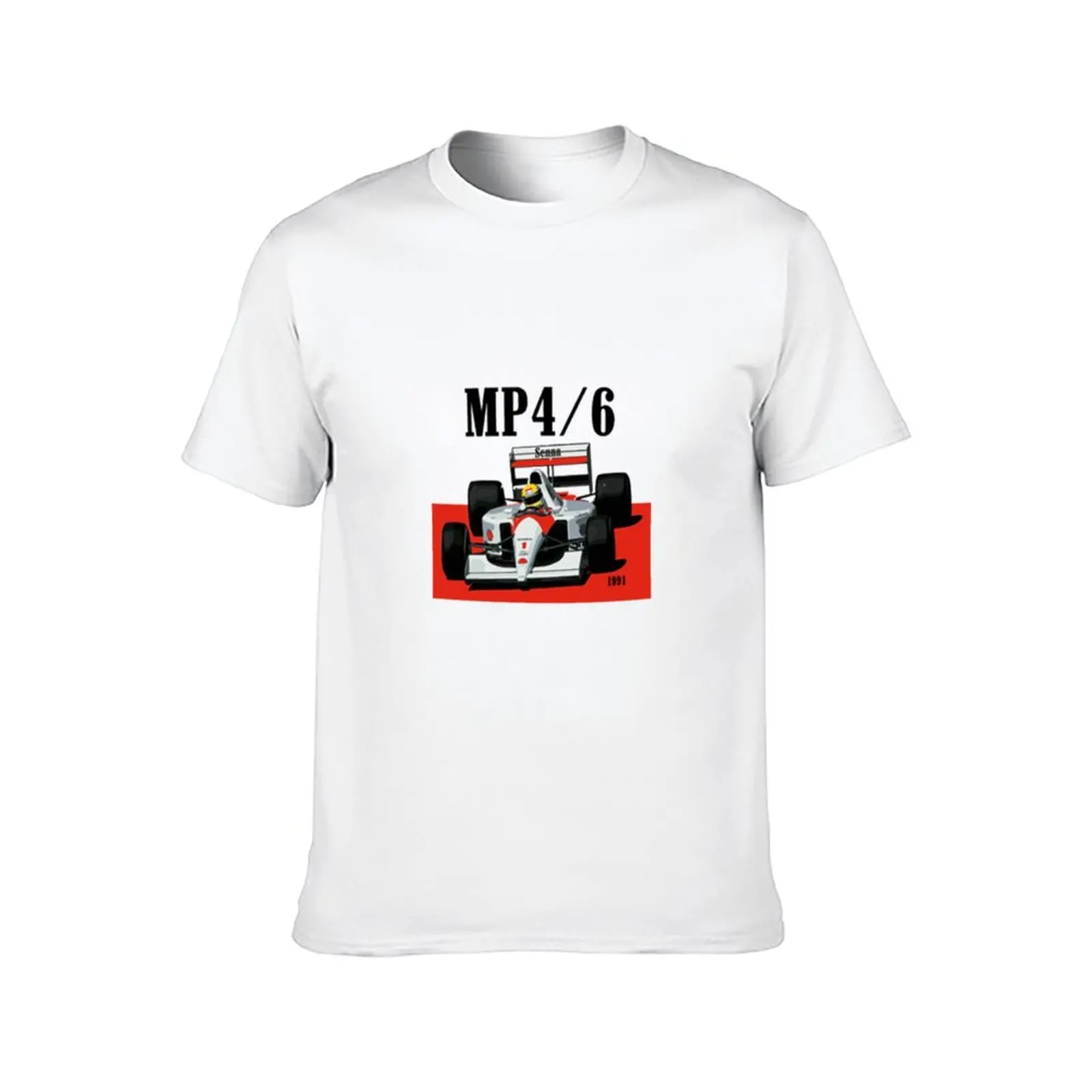 Senna MP4_6 F1 Car T-Shirt men t shirt cotton 100% t shirt man plain T-Shirt - view 2