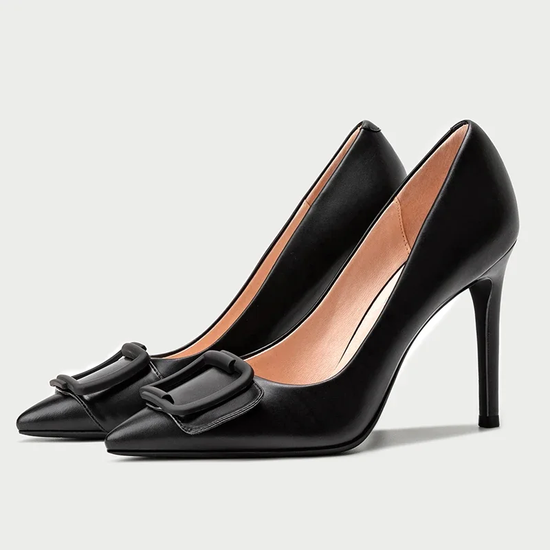 

31-44 High Heeled Professional Shoes Women Pumps Black OL Shoes Closed Toe Heels