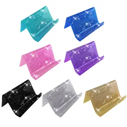 Business Card Holder Organizer Acrylic Glitter Color Card Stand Office Desk Card Storage Display Shelf Office Tabletop Accessory