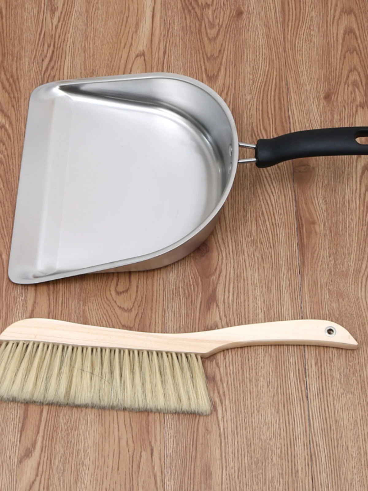 Thiened Stainl Steel Handheld Small ovel Garbage Scrape  Broom for Cleaning Home Garden Tools