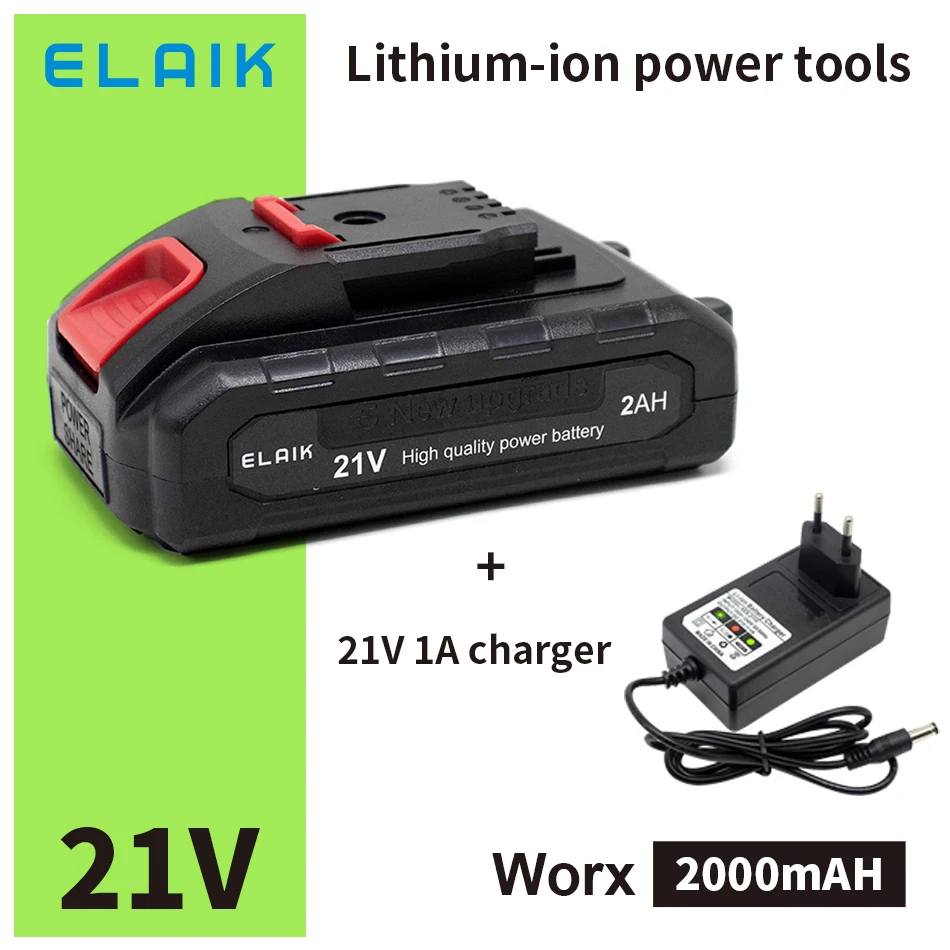 21V 4000mAh/2000mAh Rechargeable Battery Lithium Ion Battery High Capacity for Worx Electric Power Tool Battery