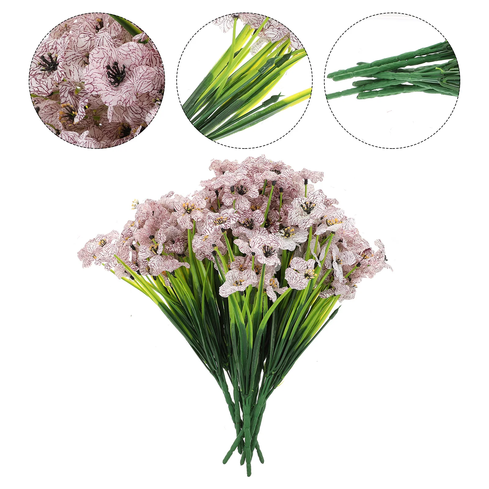 

12 Pcs Spring Grass Flower Violet Bouquet Decor Fake Photography Prop Imitated Emulation Wedding