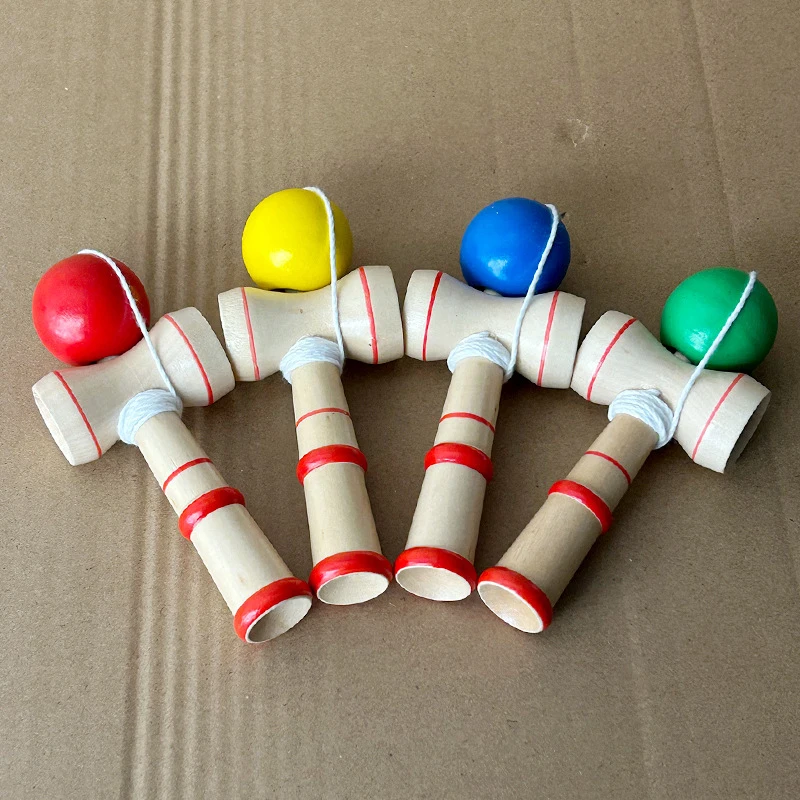 Beginner Kendama Wooden Ball and Cup Game Hand Eye Coordination Sport Toys for Kids Teens Boys Girls Party Favors Gifts