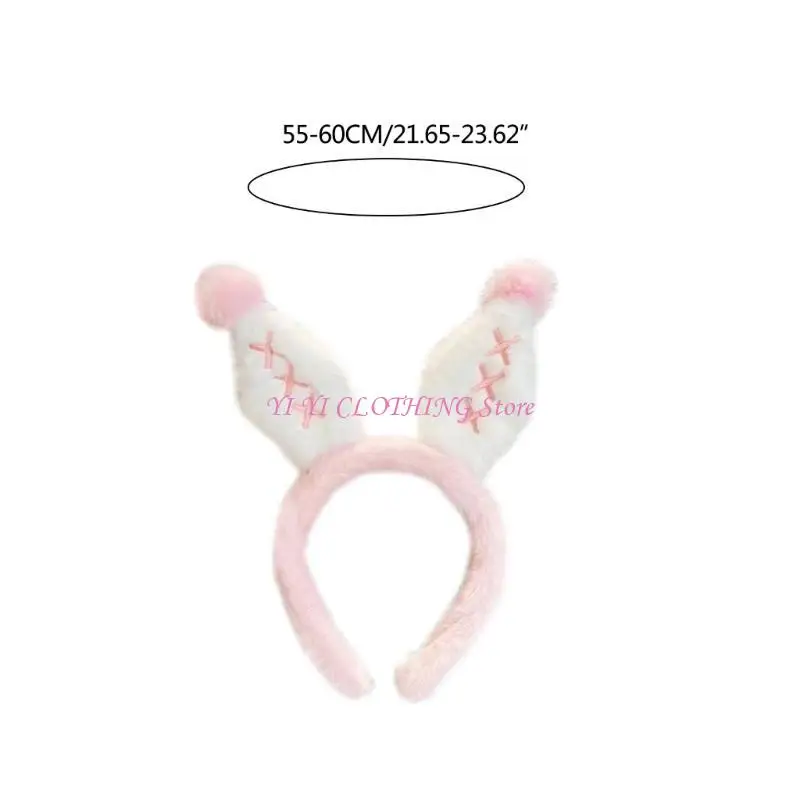 N5KF Thỏ Băng Đô Quấn Tóc Sang Trọng Truyện Tranh Cho Thấy Đảng Đạo Cụ Hình Cô Gái Mũ Đợi Đầu Đa Năng