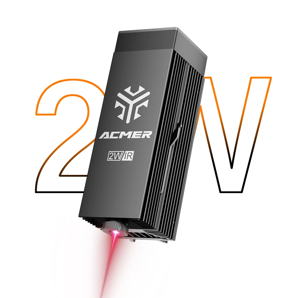 ACMER P3 2W IR Diode Laser Head Module Active Cooling Laser Engraving Cutting Compatible With Laser Engraver Machine Accessory - view 2