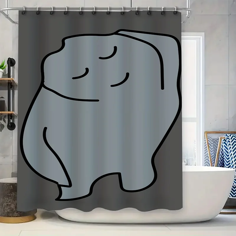

Современный декор ванной комнаты: занавеска для душа «Синий слон», очень большой размер для использования в ванне, водонепроницаемая ткань, легкая чистка.