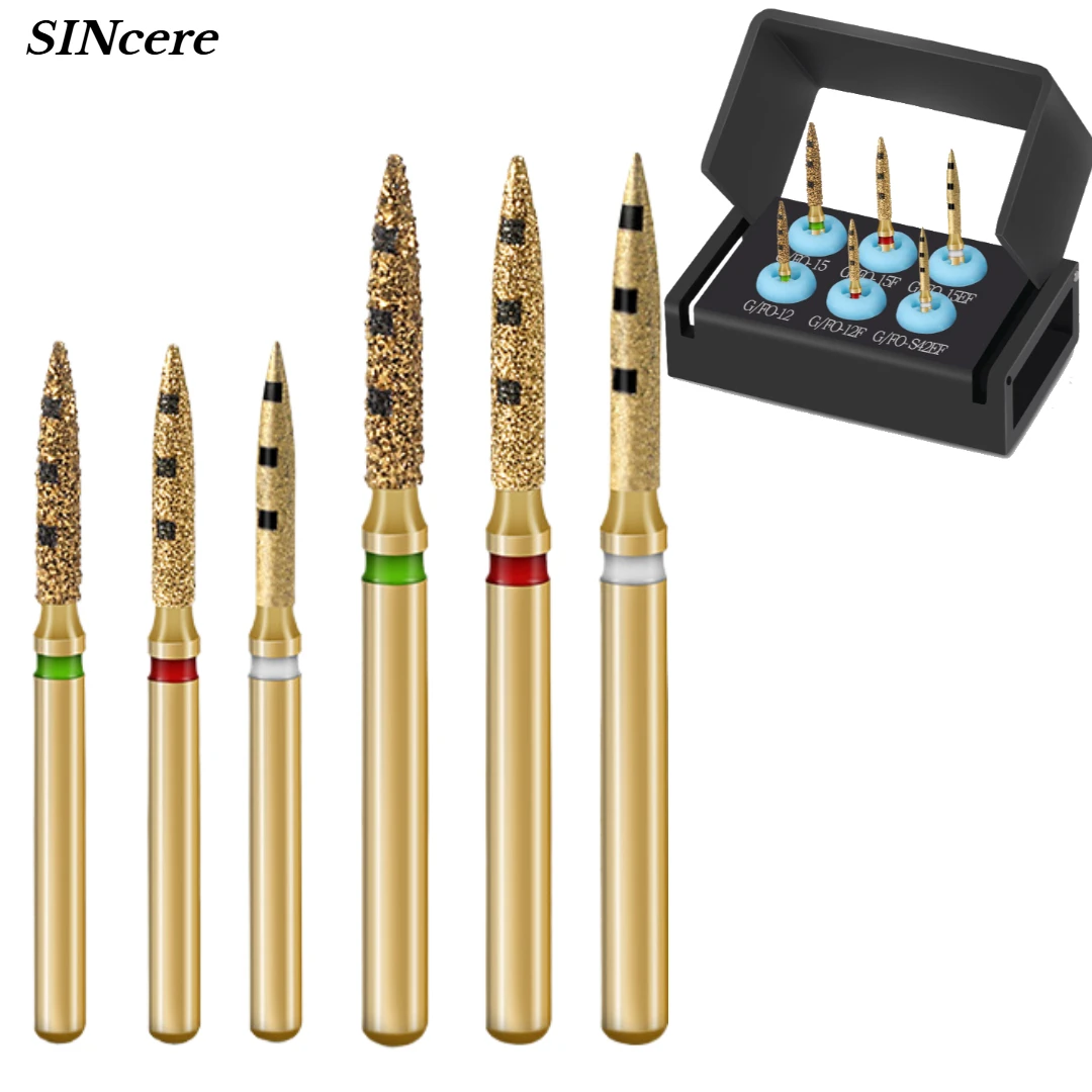 

FG7906 Стоматологическая подготовка Бор BOPT Вертикальный комплект для восстановления зубов Полная реставрация короны Оризованная техника предварительной обработки