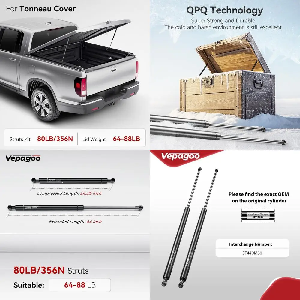 

44 80 фунтов Газовая стойка, сверхмощная опора с длинным подъемником для прицепа снегохода, двери автофургона, кровати грузовика, крышки Tonneau, крышки грузовика