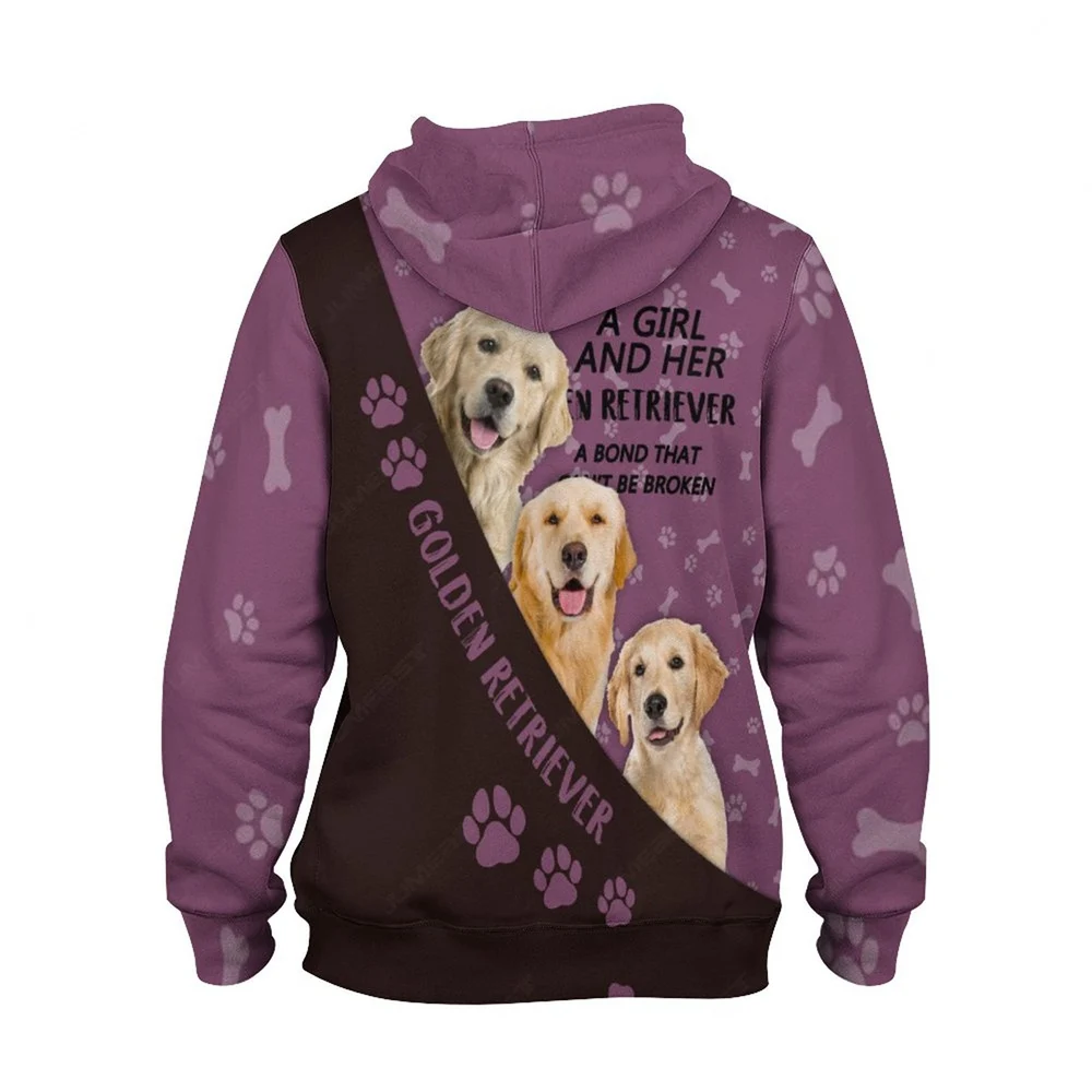 Jumeast 3D Golden Retriever Women Hoodies Cute Animal Dog Rottweiler Graphic Hooded Sweatshirts For Men Dachshund Y2K Clothing