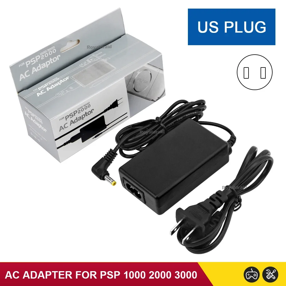 NEW EU US Plug For PSP Charger 5V AC Adapter Home Wall Charger Power Supply Cord for PSP 1000 2000 3000 Game Console Accessorie