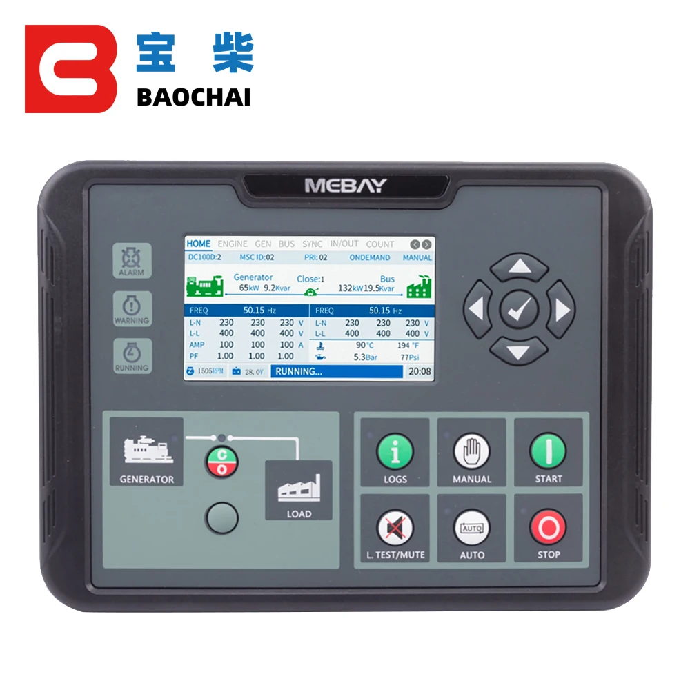 

Mebay DC100D Genset Parallel Controller Diesel Generator Engine LCD Control Board CAN Communication Interface Generador Parts