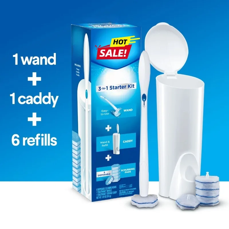 Disposable Toilet Cleaning Brush Set, Quickly Clean Toilet, Convenient Use, Suitable for Home Storage