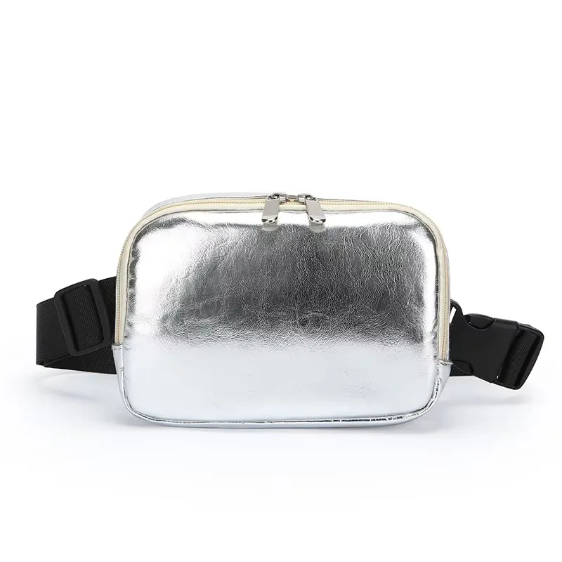 

Solid Color PU 2025 Hot Selling Waist Packs Stitching Zipper Simple Casual Crossbody Bag Soft Popular Commuting Chest Bag