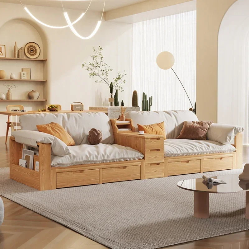 

A16 Japanese-Style Solid Wood Sofa Oak