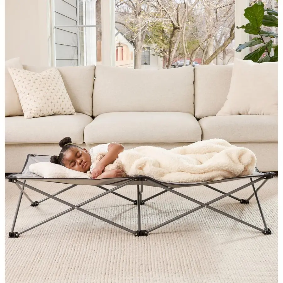 

Детская портативная кроватка Extra Long My Cot, серая, 54x28x12 дюймов