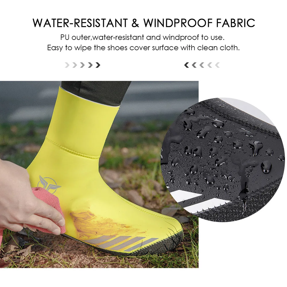Cubiertas impermeables para zapatos de bicicleta, Protector de zapatos de PU para ciclismo de montaña y carretera