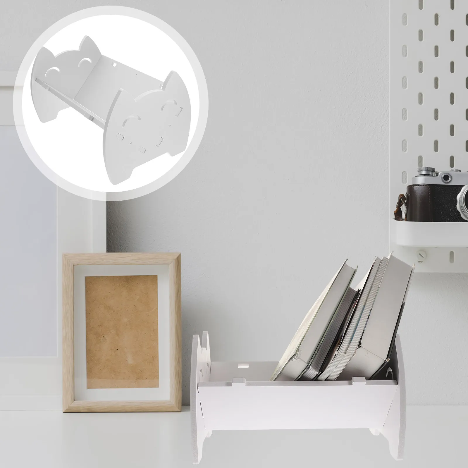 

Small Book Storage Rack for 1 Unit Desktop Bookshelf Neat Organizer for Stationery and Reading Materials