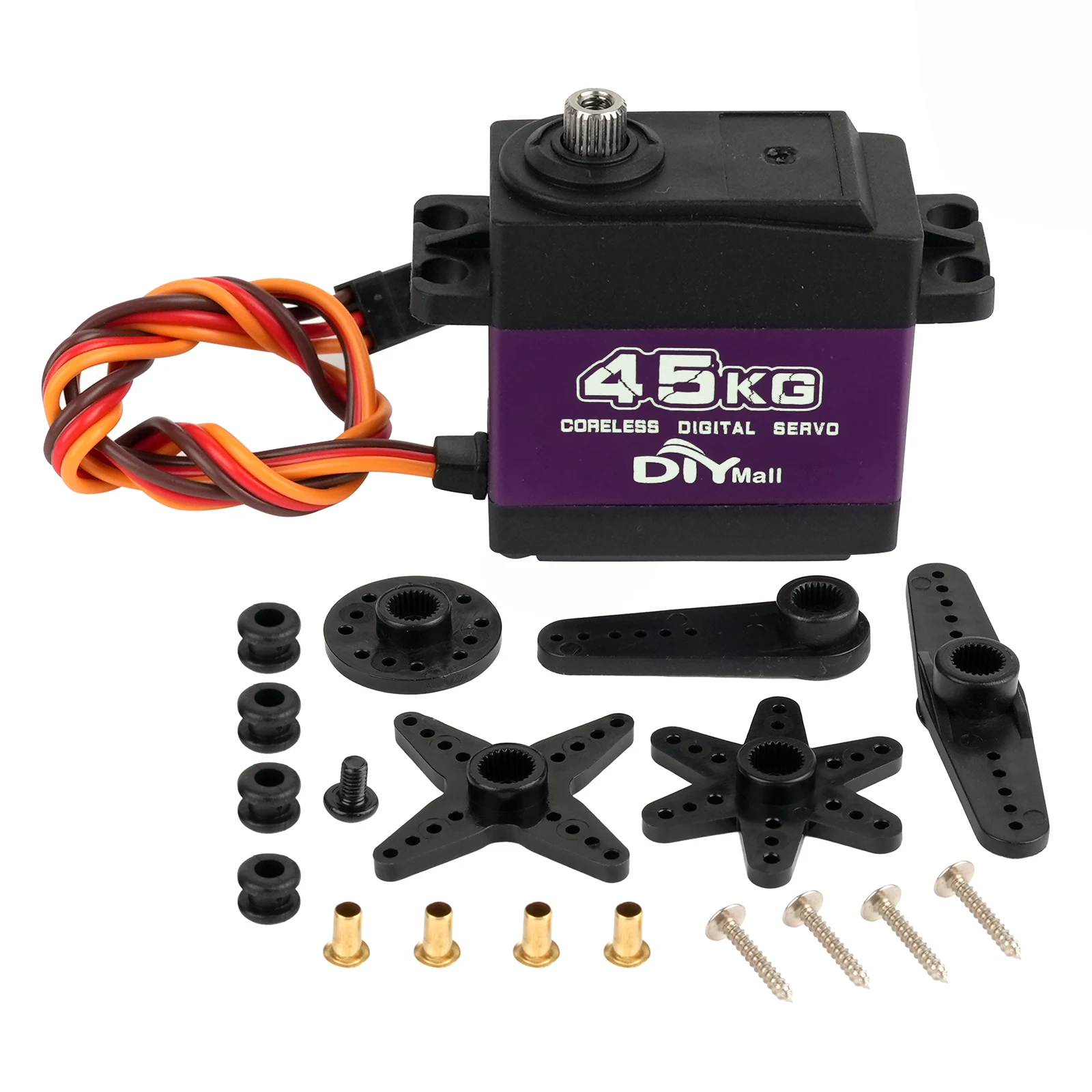 45KG デジタルコアレスサーボ HV 防水メタルギアアルミケース 8.4V 1/8 1/10 RC カートラッククローラーロボット用