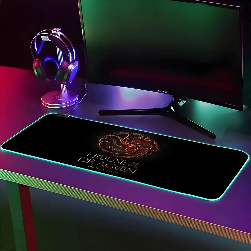 

Игровой коврик для мыши G-Game O-Of T-Thrones-S RGB, настольный коврик для геймеров, большой HD-коврик с LED-подсветкой, XXL-коврик для мыши