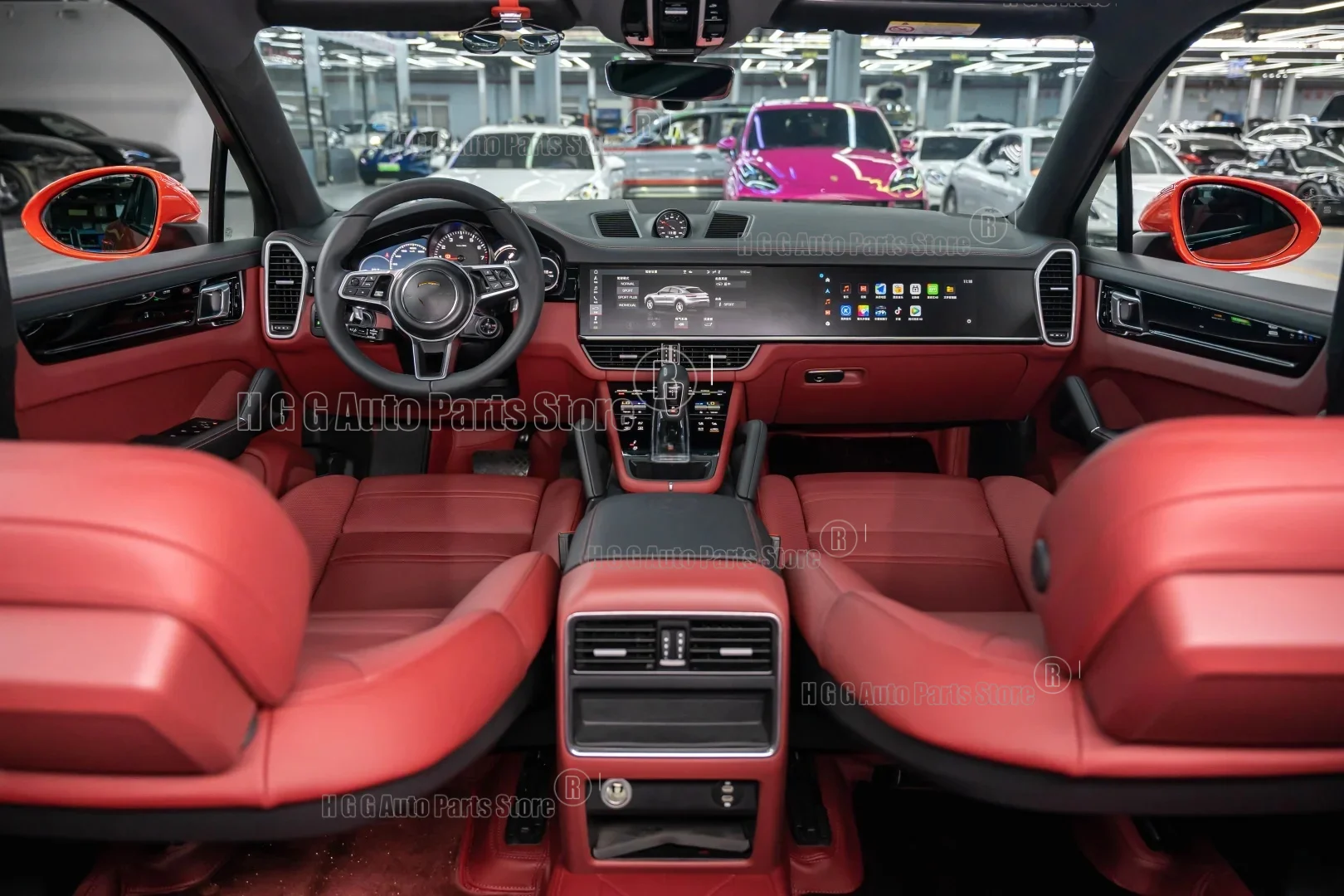 

Dual Screen CarPlay Auto Android Car Radio For Porsche Cayenne 2018 2019-2023 Dual Screen Multimedia Stereo Player GPS Head Unit