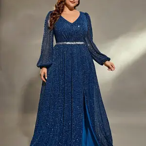 Plus -Größe Taschenlampe mit langen Ausschnittfalten auf Ihrer Brust 6 Hauptverkäufe mit Overlay - №3