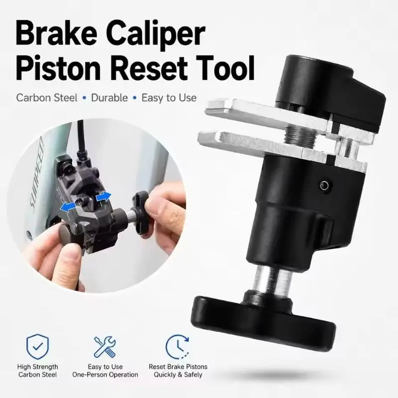 Outil de réinitialisation de piston de frein de vélo 2-en-1, outil de réparation de vélo durable et portable pour l'entretien des vélos de montagne et de route