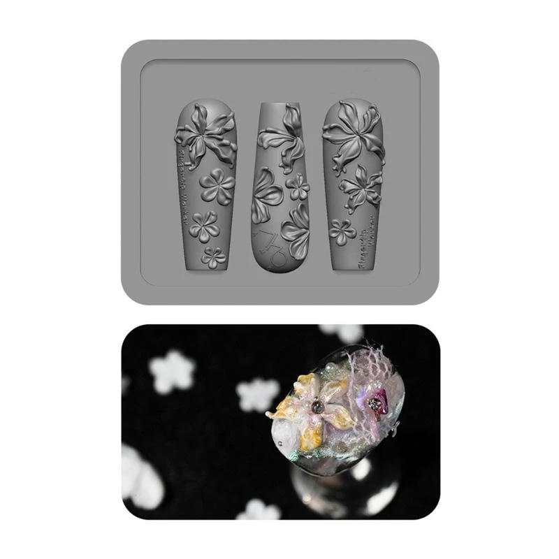 

Silicone Art Template for Nail Decorations Embossed Accessories Making Molds Practical Embossing Tool
