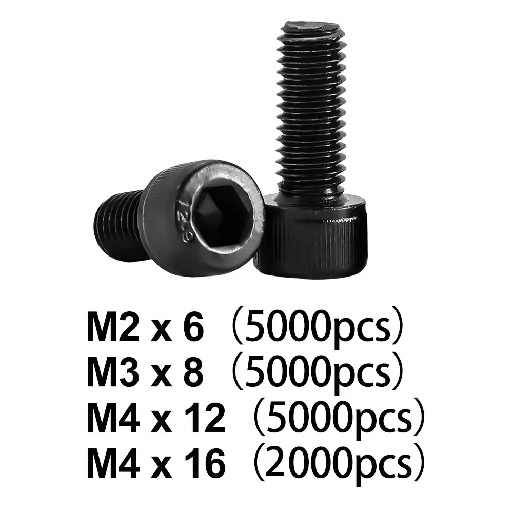 

Customized 17000Pcs DIN912 M2 M3 M4 Black Screw+15000Pcs M2 M3 M4 Heat Insert Nut