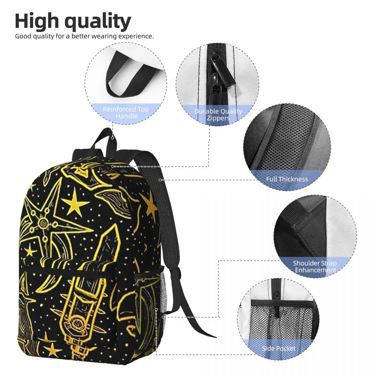 Nerevar Morrowind GOTY Edition Inspired Scrolls Elder RPG Dunmer Backpack Daypack Kids BookBag School Bag Shoulder Bags
