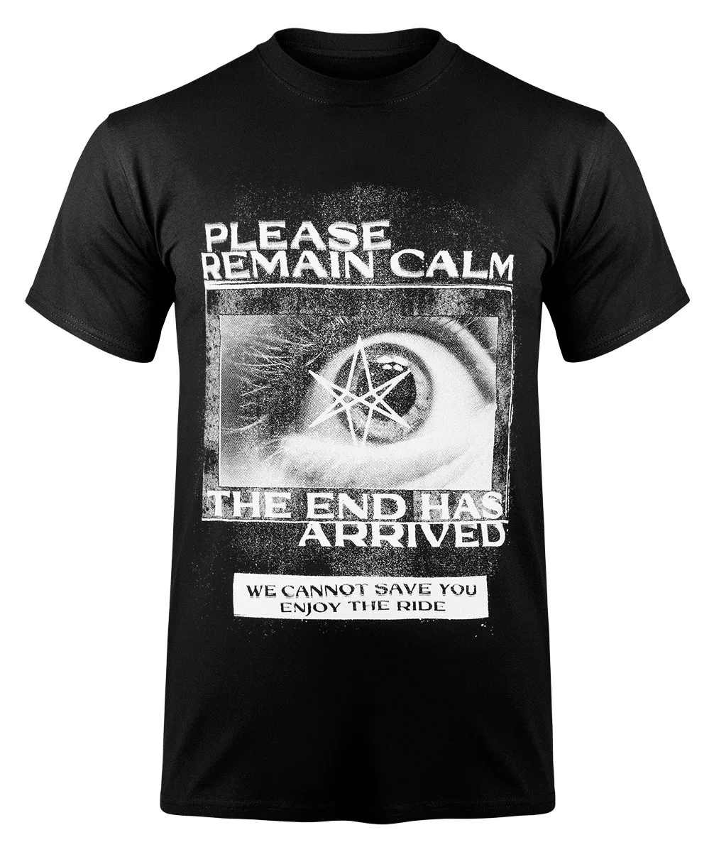 

BRING ME THE HORIZON REMAIN CALM T-Shirt Men's and Women's Short Sleeve Cotton Tees Retro Hip Hop Y2k T-shirt Men Clothing