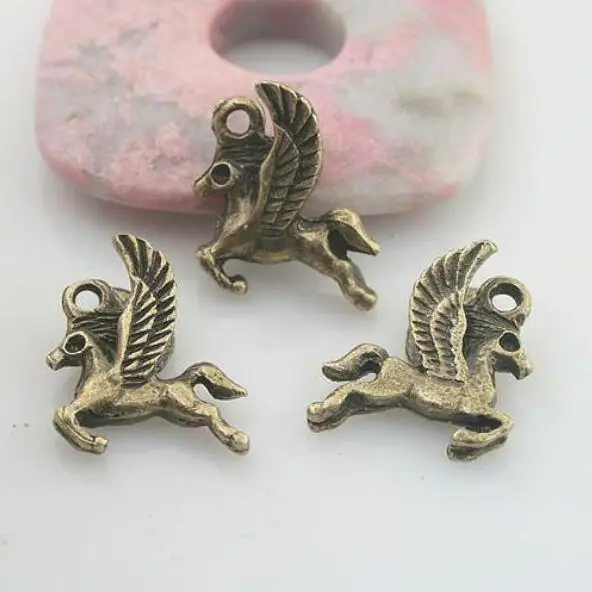 20pcs antiqued bronze color flying horse design pendant charm G1737