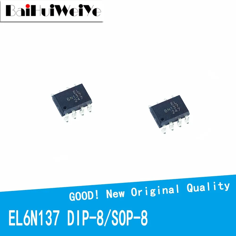 10PCS/LOT 6N137 EL6N137S EL6N137 SOP-8 DIP-8 Amplifier Optocoupler New Good Quality Chipset