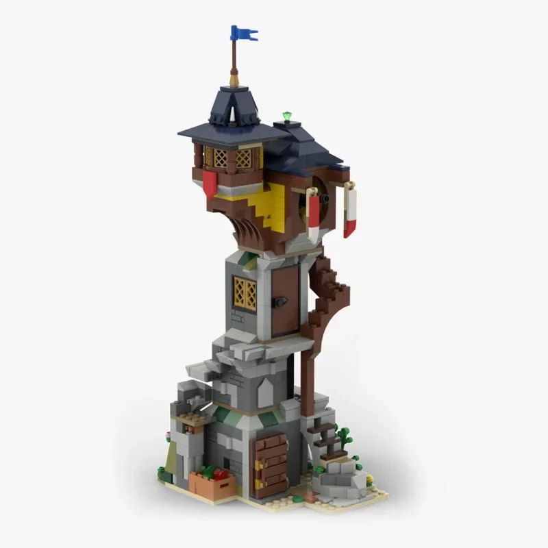 medieval wizard tower bricks mountain castle blocks modular castle building moc architecture unique display klocki