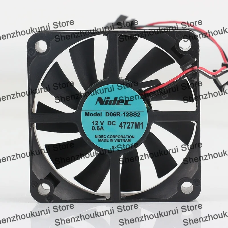 

New Original Nidec 2-wire D06R-12SS2 5V 24V 48V DC 12V 0.06A AC EC 6015 60X60X15MM 6CM Silent CPU case Ball bearing cooling fan