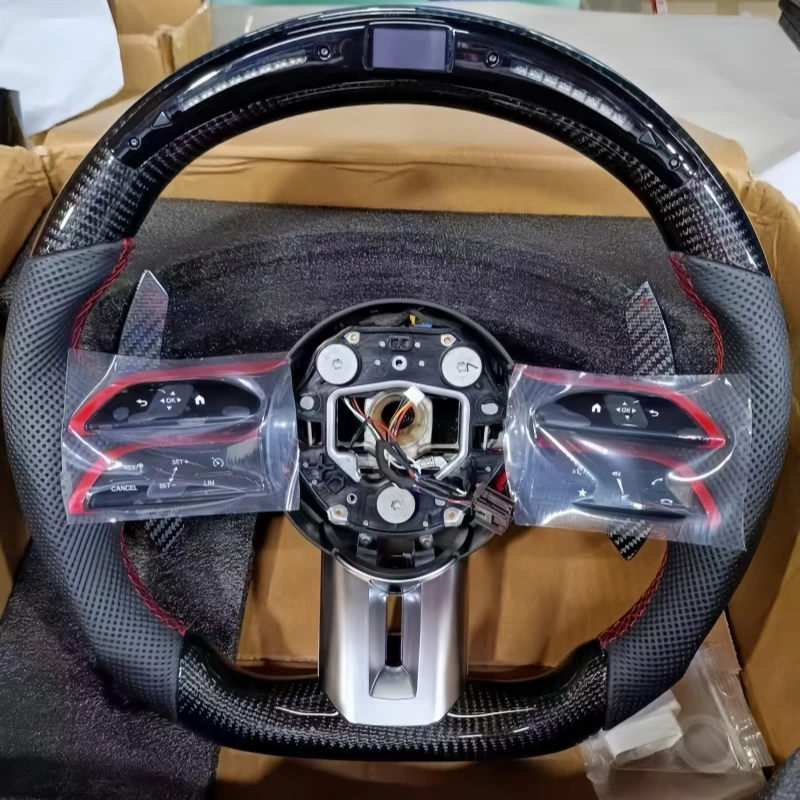 

For Mercedes Benz AMG Style LED Carbon Fiber Steering Wheel Upgrade Fit GT G63 W213 W223 W206 W205 W204 A45 GLA45 E63 G65 C190