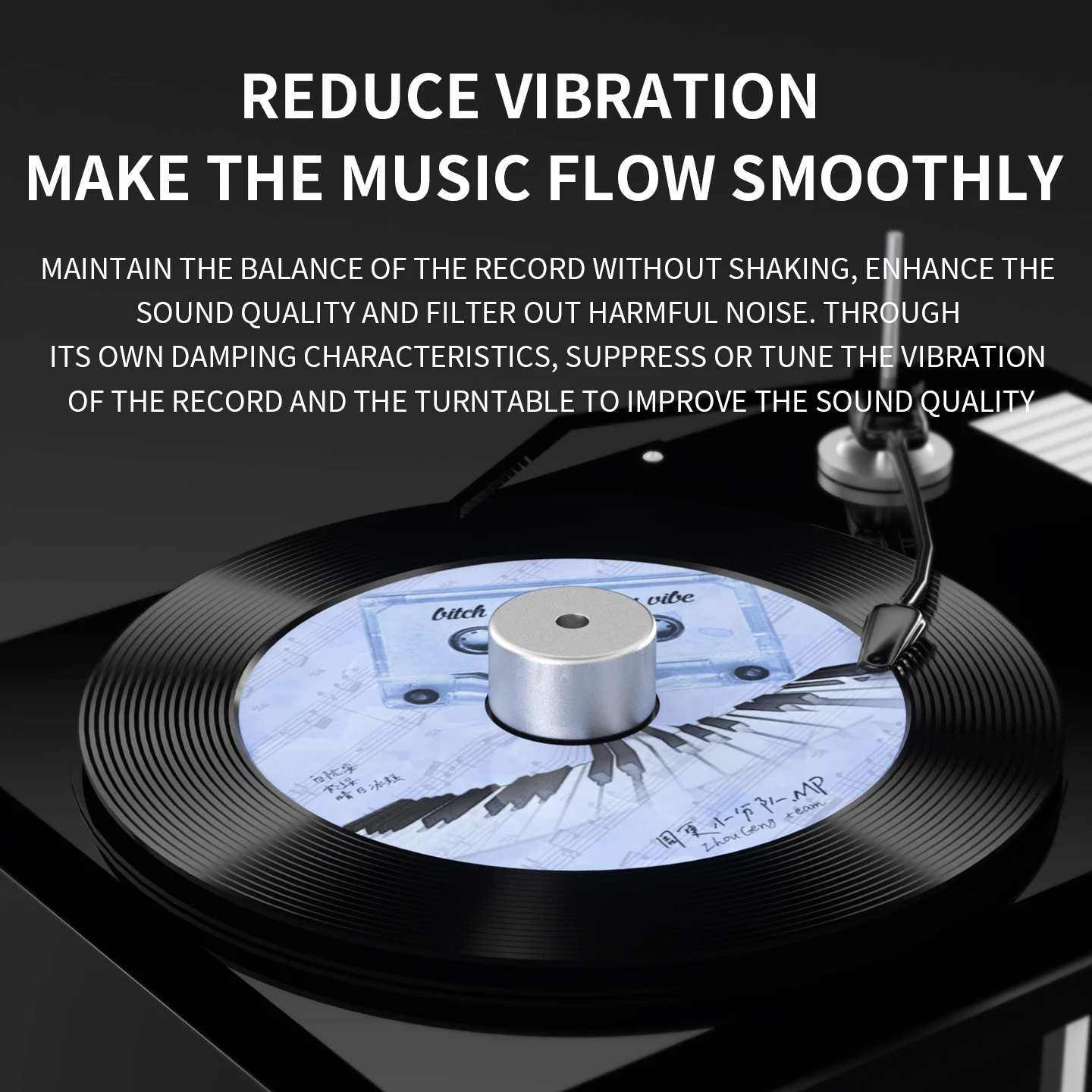 Xangsnae Large-hole Adapter, Aluminum Alloy Vinyl Record Accessories, Record Stabilizer, Vinyl Record LP, Vinyl Record Player